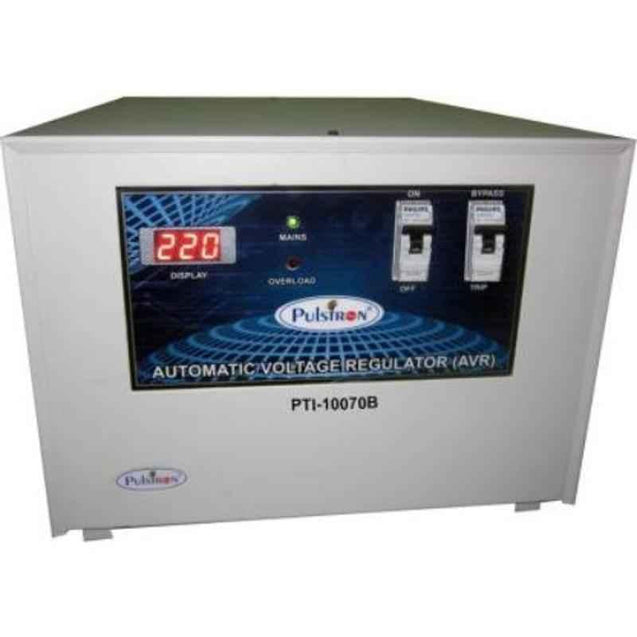 Pulstron PTI-10070B 10kVA 70-290V Single Phase Grey Bypass Automatic Mainline Voltage Stabilizer