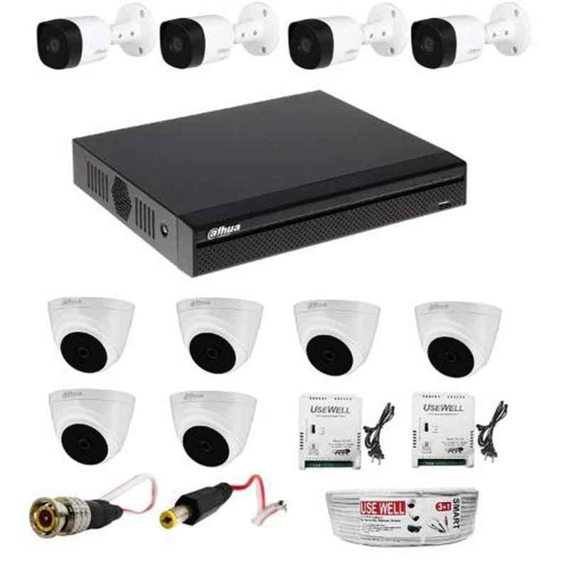 Dahua Full Hd 2MP Cctv Cameras Combo Kit with 6 Dome & 4 Bullet
