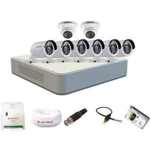 Hikvision 1080P White Full Hd Cctv Camera With Speedlink Cable & Power Supply Surveillance Kit