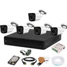 CP Plus 2.4MP White & Black 5 Pcs Outdoor Camera & 8 Channel DVR Kit with All Accessories, 8CHDVR-5B-12