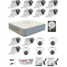 Hikvision 2MP 16 Channel Full Hd Camera Combo Kit & Hd Dvr with 4 Bullet & 12 Dome Camera