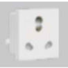 Crabtree Athena 6A 5 Pin Chalk White Shuttered Socket, ACAKPXW065 (Pack of 10)