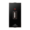 Anchor Ziva 2.1A 1 Module Black Single Port USB-A Charger, 68505B (Pack of 10)
