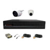 CP Plus 2.4MP White & Black 1 Pc Dome, 1 Pc Bullet Camera & 4 Channel DVR Kit with All Accessories, CP-AVR0401