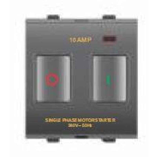 Goldmedal Nixon 32A 2 Module Absolute White Motor Starter Switch, 102460 (Pack of 10)