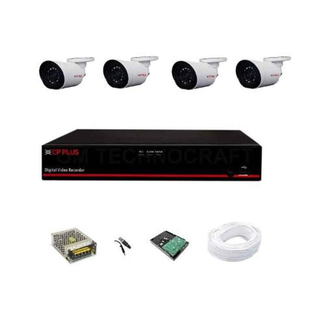 CP Plus Full Hd 4MP Cameras 4 Channel Hd Dvr Combo Kit