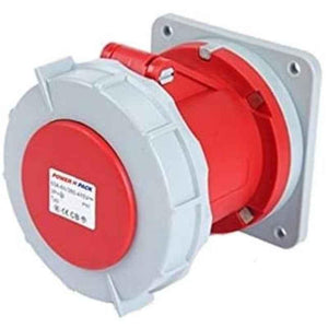 Power N Pack 63A 415V 6h Panel Mounted Straight Socket, PS11S