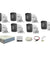 Hikvision 2MP 7 Pcs Outdoor Bullet Camera Set with 8 CH DVR, Co-Axial Cable, Power Supply, 2MP8CHDVR7BULLET