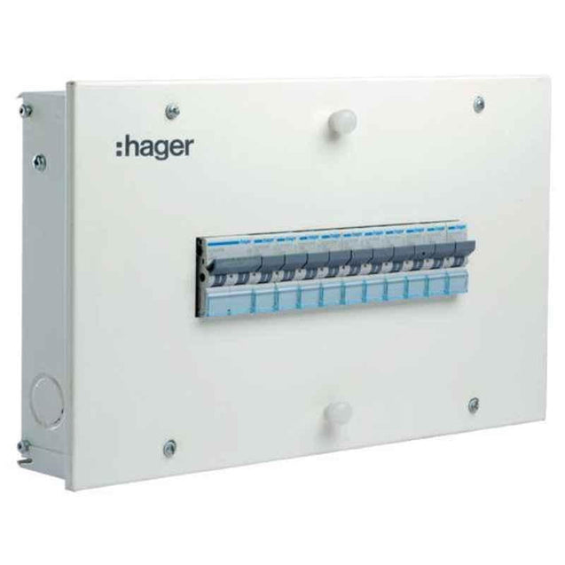 Hager Novello+ 16 Ways 16 Modules Single Door SPN Distribution Board, VYS16C