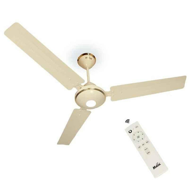 Maya Super Eco Tech 1200mm Ivory Decorative BLDC Ceiling Fan, 1200-ECOTECH-DECO-IVORY