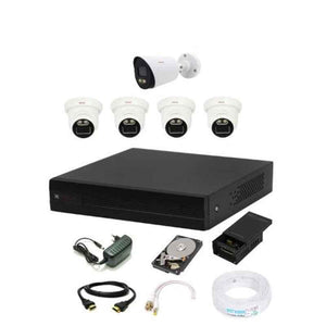 CP Plus 2.4MP White & Black 4 Pcs Dome & Bullet Camera with 1TB Hard Disk & 8 Channel DVR Kit