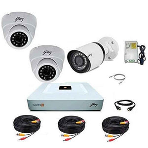 Godrej SeeThru Full HD CCTV Camera Kit without Hard Disk, Godrej1MP2DOME1BULLET