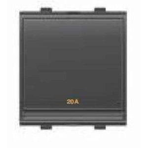 Goldmedal G-Click 20A 2 Module 2 Way Digital Silver Titanium Grey Switch, 102777 (Pack of 10)