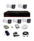 CP Plus 2.4MP 5 Pcs White & Black Bullet Camera with 8 Channel DVR & Hard Disk Kit, CP_016