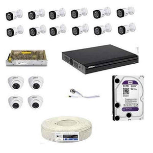 Dahua Full Hd 2MP Cameras Combo Kit With 16 Channel Hd Dvr with 4 Dome & 12 Bullet Camera