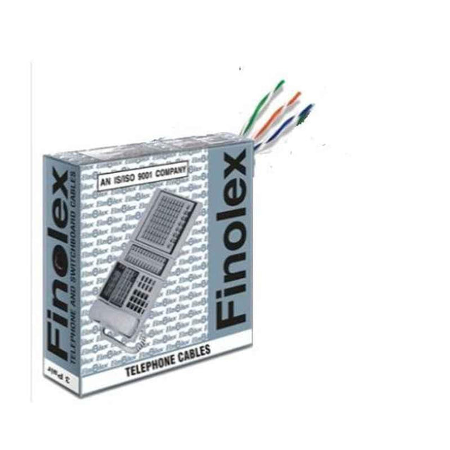 Finolex 0.5mm 90m 3 Pairs Grey PE Insulated Telephone Cable, 31050033