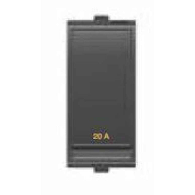 Goldmedal G-Click 25A 1 Module 1 Way Digital Silver Titanium Grey Switch, 101773 (Pack of 20)