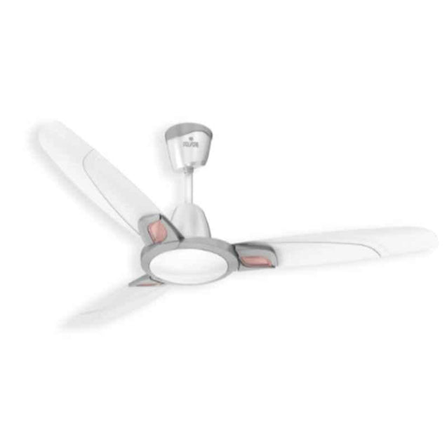 Polycab Revere 75W 400rpm White Rose Silver Ceiling Fan, FCEPRST281M, Sweep: 1200 mm