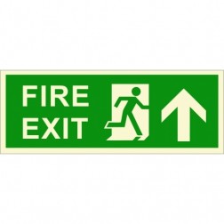 Infernocart Fire Exit Upwards Sign Board - Set of 5