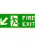 Infernocart Fire Exit Down Left Side Sign Board - Set of 5