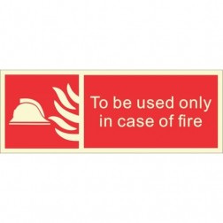 Infernocart To Be Used Only In Case Of Fire Sign Board Set of 5