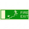 Infernocart Fire Exit Leftside Down Stairs Sign Board - Set of 5