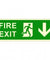 Infernocart Fire Exit Down Wards Sign Board Set of 5