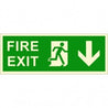 Infernocart Fire Exit Down Wards Sign Board Set of 5