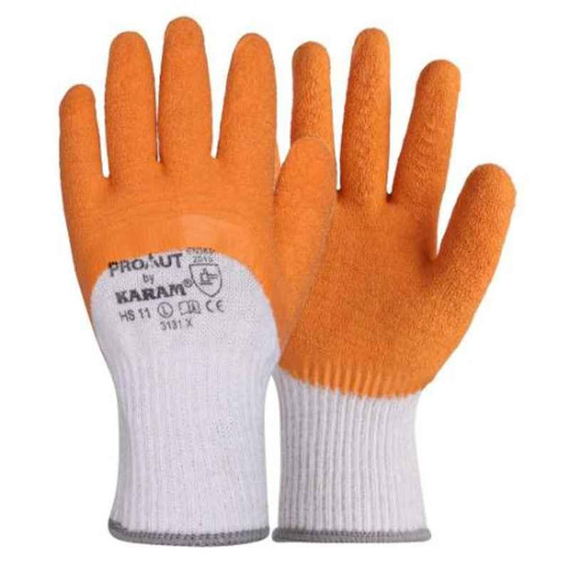 Karam Prokut Large Orange & White Safety Gloves, HS-11