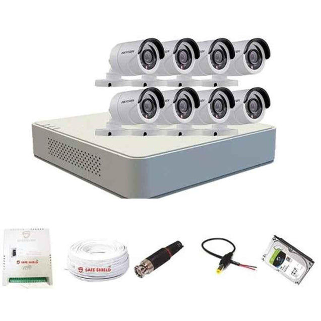Hikvision 2MP 16 Channel Full Hd Camera Combo Kit & Hd Dvr with 11 Bullet & 5 Dome Camera
