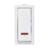 Greatwhite Fiana 20A 1 Way White Switch With LED, 20123-Wh (Pack of 20)