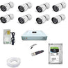 Godrej See Thru 1080P Full HD White CCTV Camera Kit with 500 GB Hard Disk, GODREJ2MP8BULLET500GBHD