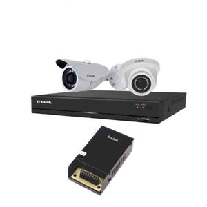 D-Link 1MP CCTV Camera Kit with 1 Pc Dome Camera, 1 Pc Bullet Camera & 1 Pc 4 Channel DVR