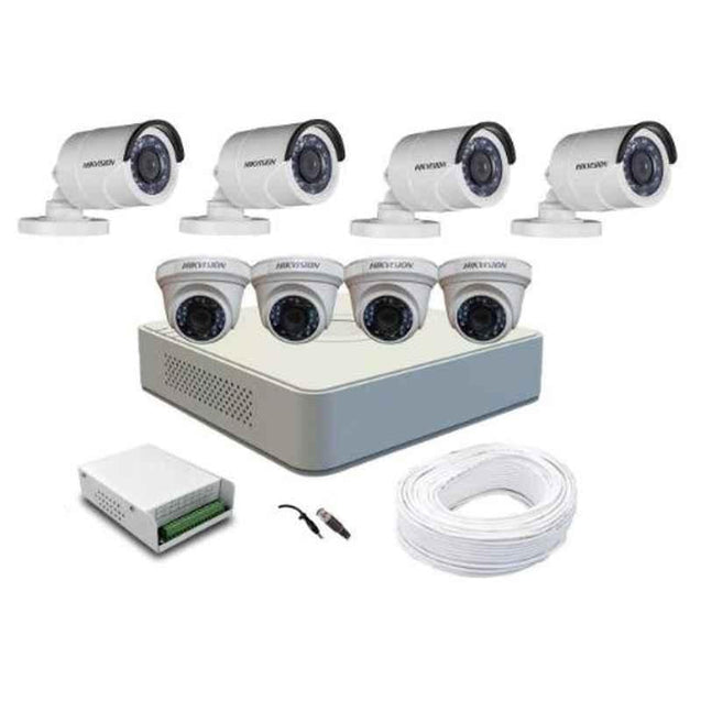 Hikvision 2MP Night Vision Cctv Camera With 8 Channel Dvr Standalone Kit