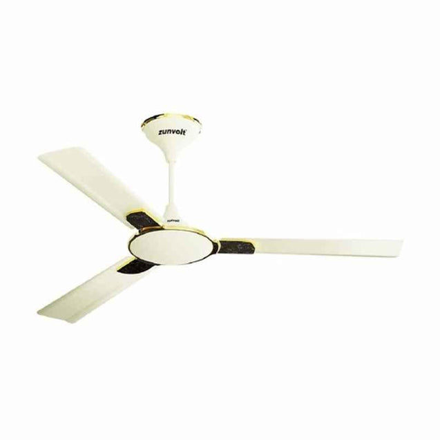 Zunvolt Shimmer 55W Ivory 3 Blade Ceiling Fan, Sweep: 1200 mm