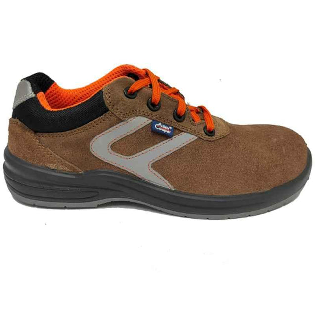 Allen Cooper AC1580 Suede Leather & Fabric Non-Metallic Toe Brown Safety Shoes