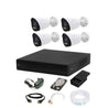 CP Plus 2.4MP 4 Pcs IR Bullet Camera & 4 Channel DVR Kit with Hard Disk with All Accessories, CP-GPC-T24PL2-S-4Pcs