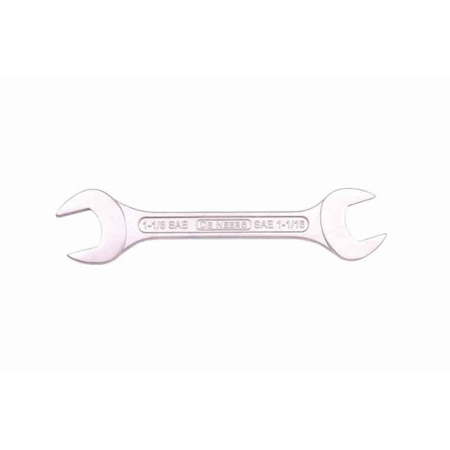 De Neers 1-1/16x1-1/4 inch Chrome Finish Double Open End Spanner