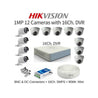 Hikvision 12 Cameras 1MP with 16 Channel DVR Combo Kit