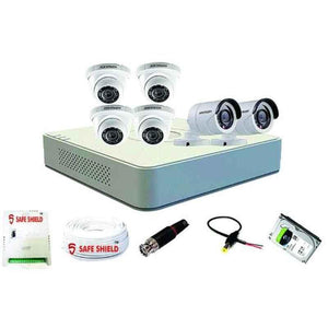 Hikvision 8 Channel Dvr With 2 Bullet & 4 Dome Cctv Cameras With Speedlink Cable & Power Supply Surveillance Kit