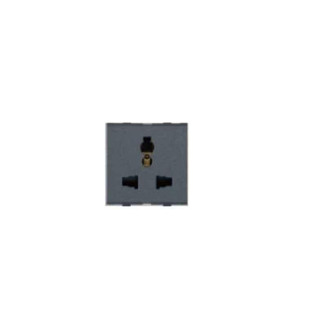 Anchor Penta 6/10/13A 2 Module Graphite Black All Pins Combi Socket, 65206B (Pack of 10)