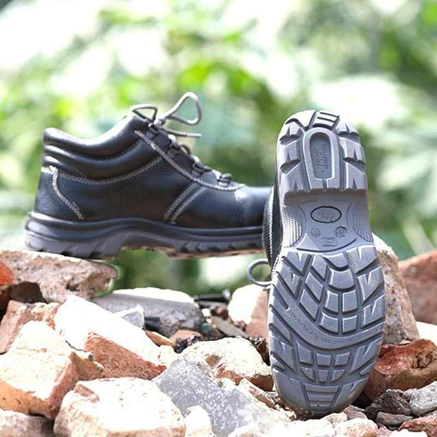 Allen Cooper AC-1436 Antistatic & Heat Resistant Black Safety Shoes