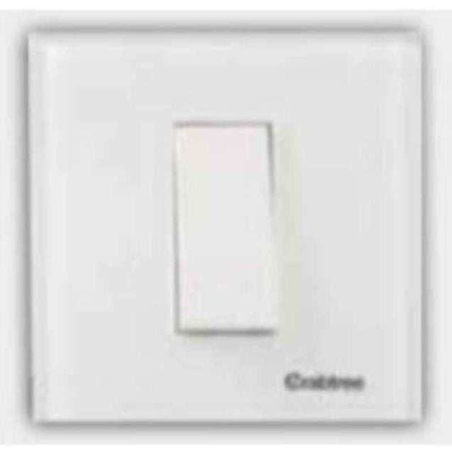 Crabtree Murano 1 Module Artic White Glassique Modular Combined Plate, ACMPGCWV01 (Pack of 5)