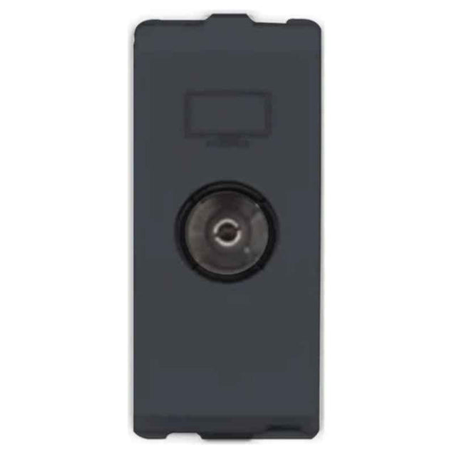 L&T Entice 1M Charcoal Grey TV Socket, CB91101TG00 (Pack of 15)