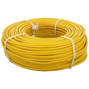 Fybros 25 Sqmm Yellow Single Core Round PVC Insulated Industrial Cable, FWC1182C1, Length: 100 m