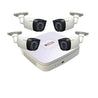 CP Plus White 4 Pcs Bullet Camera & 8 Channel Camera Surveillance System Kit with All Accessories, CP-8CHD-4L2D