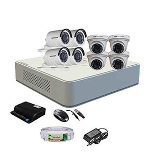 Hikvision 1MP 4 Pcs Dome & 4 Pcs Bullet CCTV Camera with 8 Ch DVR Kit, HK1113