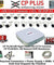 CP Plus 16 Channel DVR with 2.4MP 6 Pcs Dome & 10 Pcs Bullet White & Black Camera Kit, 16CHDVR-8B2D-2TB-180M