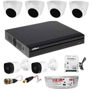 Dahua Full Hd 2MP Cctv Cameras Combo Kit with 4 Dome & 2 Bullet