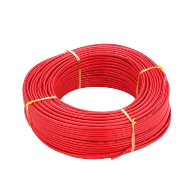 Super GEC Premium 1 Sqmm Single Core Red FR PVC Multi Strand Ho Wiring Cable, Length: 90 m